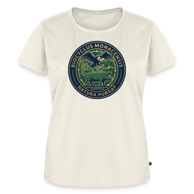 Natura Purgat — Damen-T-Shirt mit vollem Wappen